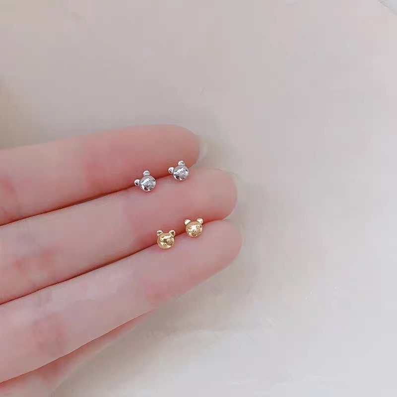 We Flower Anting Stud Desain Mahkota Hati Bunga Bahan S925 Silver Gaya Korea Untuk Wanita