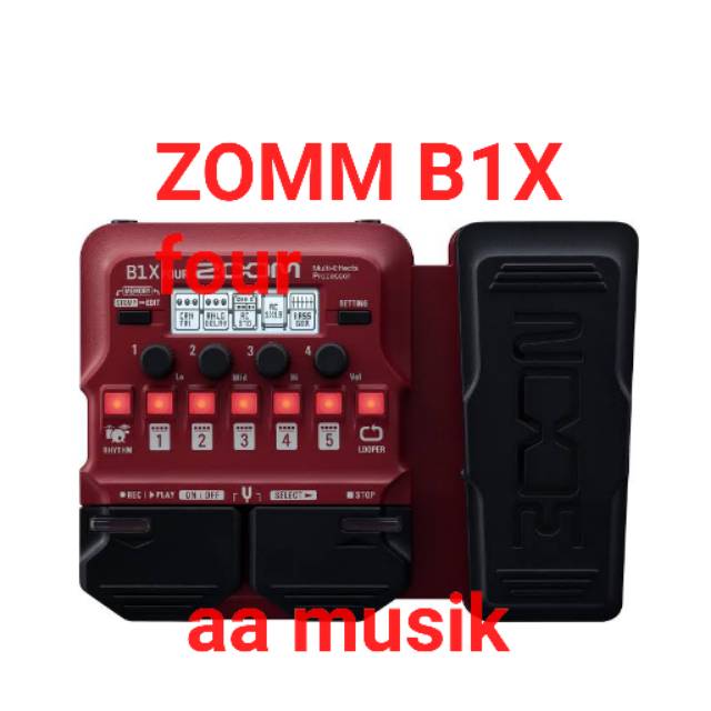 EFFECT GITAR BASS ZOOM B1Xfour ORIGINAL B1X four