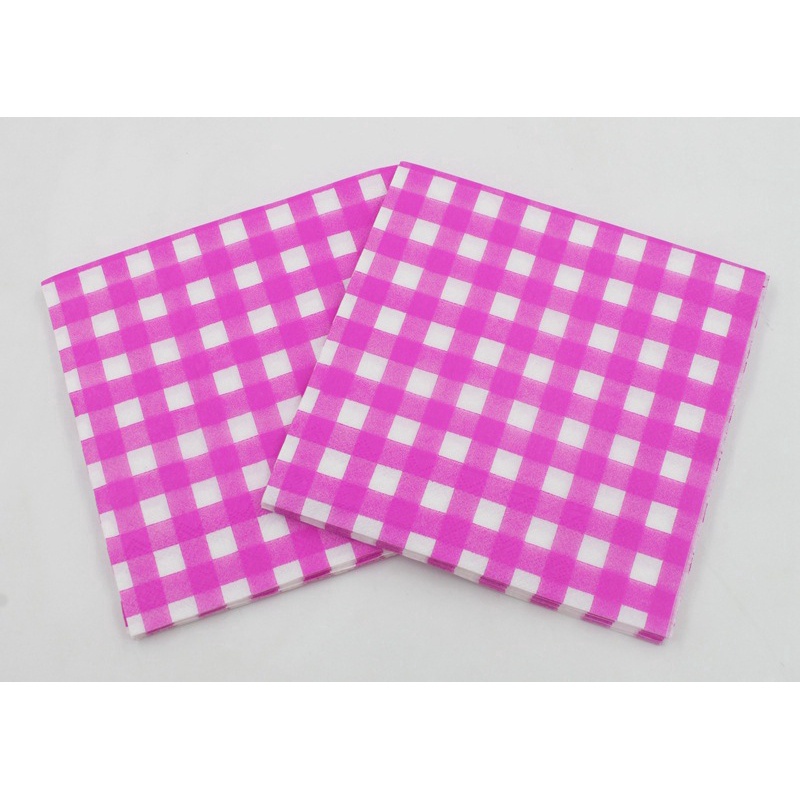 20pcs Lattice Paper Napkin Serbet Minuman Pesta Pernikahan Serbet Motif Warna