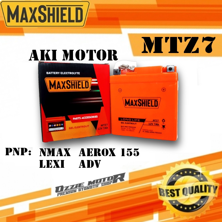 ACCU AKI BATTERY KERING MAXSHIELD MOTOR MTZ7 NMAX AEROX LEXI VESPA