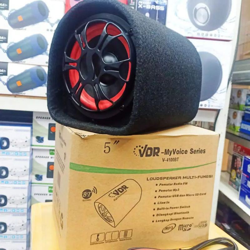 Speaker Tabung Basstube Portable AC/DC VDR 4100 / V-4100 BLUETOOTH