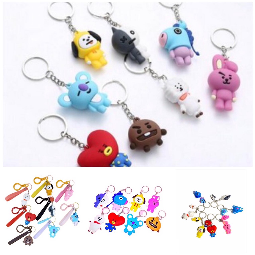 ( Ecer 1 Pcs ) AKSESORIS GANTUNGAN KUNCI BT2I BT$ CUTE / BISA COD GANTUNGAN KUNCI CABANG SUSUN MOTIF BT21