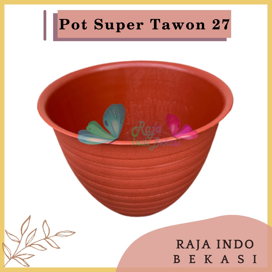 Pot Super Tawon 27 Cm Merah BataTerracota Terracotta Merah Coklat By Garden Of Love Tawon Pot 27CM - Bukan Pot Tawon Madu Jet Gusi 30 32CM