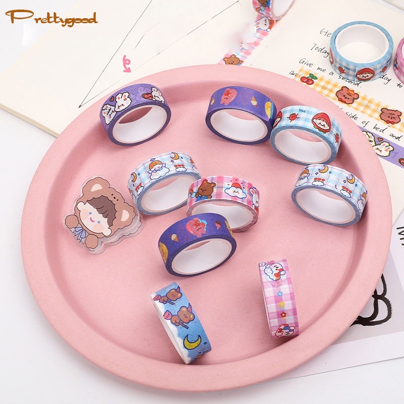 1 Pc Hewan Lucu Washi Tape Decor Masking Tape Jurnal Scrapbook Dekorasi DIY -PD