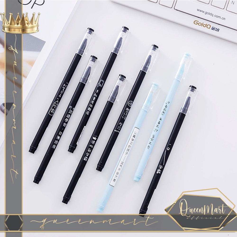 

QMART - Pena Pulpen Gel MOTIF TULISAN MANDARIN / Bolpen Pen Karakter