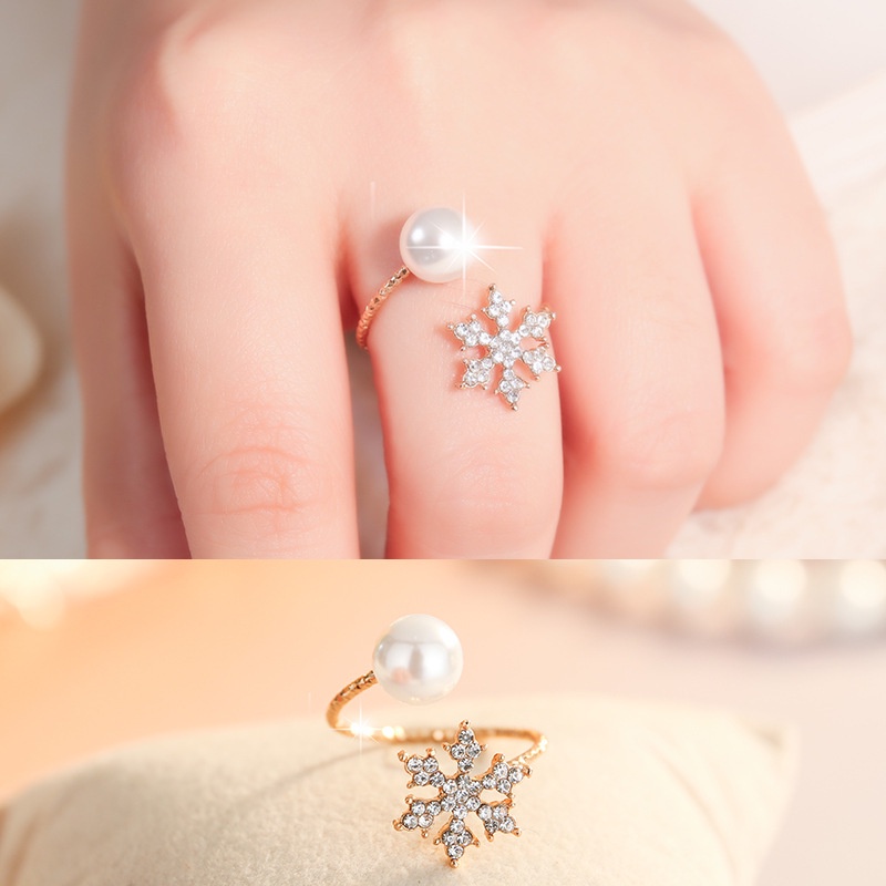 Cincin fashion bentuk bunga 925 flora notes adjustable model korea terbaru