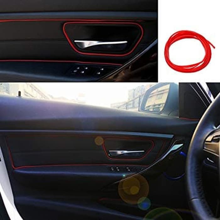 Trim Strip Celah Interior Dekorasi Car Gap Colour Debu Mobil 5 Meter