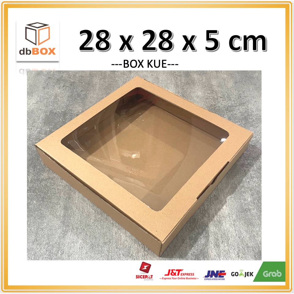 

BOX MIKA 28x28x5 kardus die cut, untuk kue hampers gift box MIKA MIKA