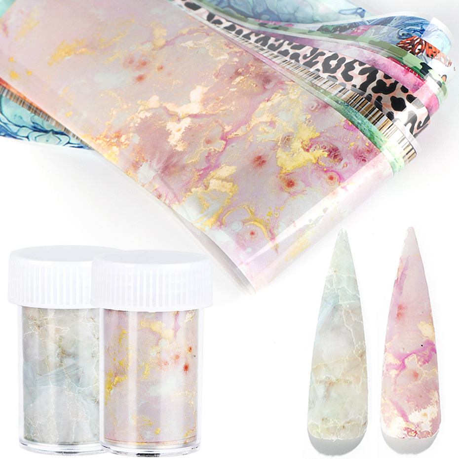 1 Roll Sparkly Sky Nail Foil Stickers /Mix-Pattern Nail Art Stickers / Marble Nail Transfer Foils Starry Sky Nail Sticker Nail Art Decals Nails Accessories