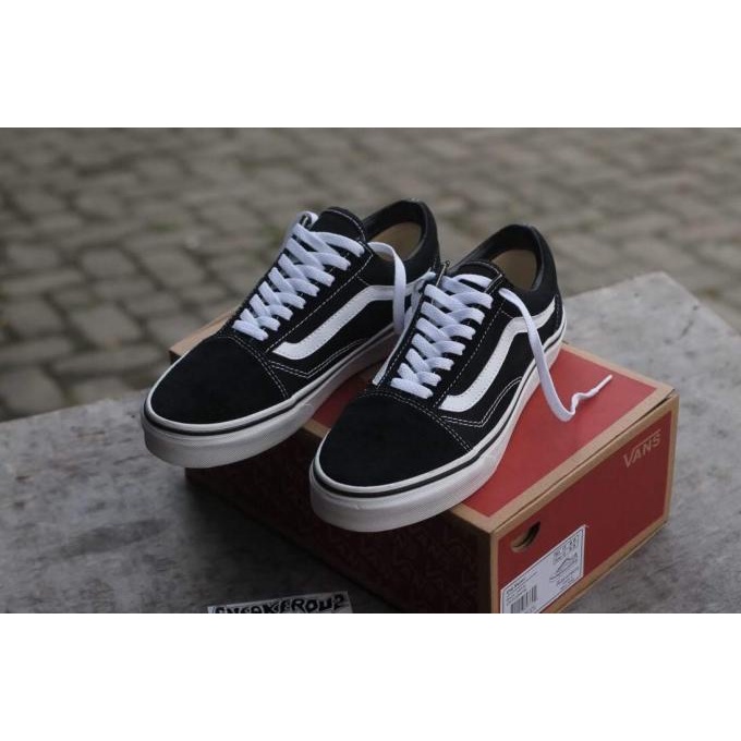 SEPATU VANS OLDSKOOL CLASSIC BLACK WHITE PK MIRROR 1:1 WAFFLE EVB