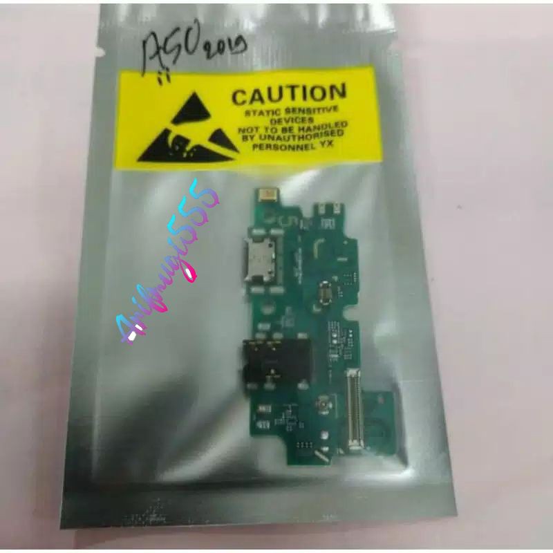 Papan konektor Cas pcb Charger+mic Handsfree For Samsung A50 2019 Original