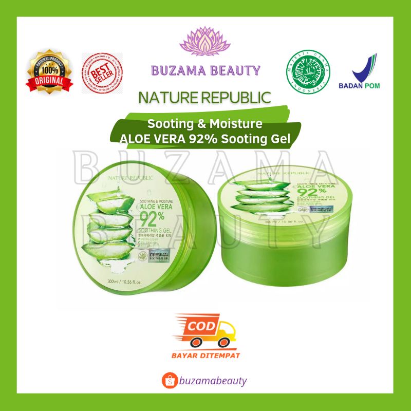 NATURE REPUBLIC - Aloe Vera 92% - Aloe Vera Sooting Gel - Nature Republic Aloe Vera