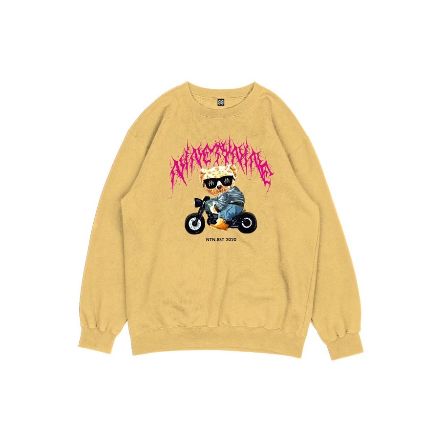 Sweater Crewneck NINETY NINE BEAR MOTORCYLE / Jaket Crewneck Pria / Jaket Crewneck Wanita Available M L XL Casual Good Brand Quality (Fulltag) Realpict