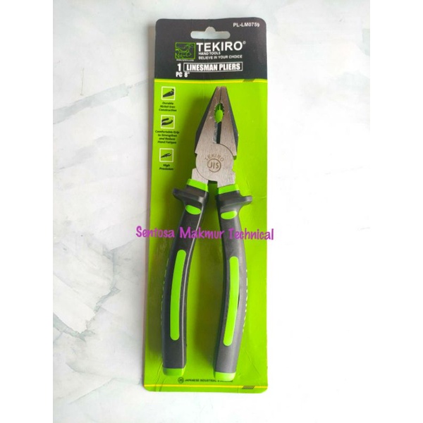 TEKIRO 8&quot; Tang Kombinasi Combination Linesman Pliers 8 Inchi