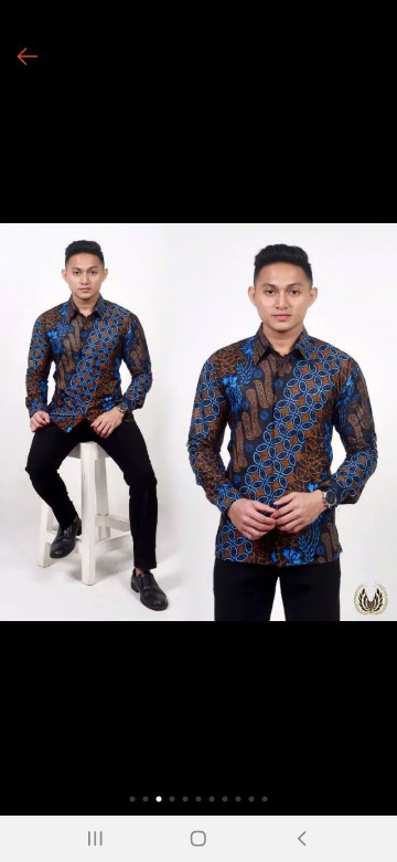 Kemeja Batik Pria Size M L Xl Xxl Xxl Lengan Panjang | Grosir Batik | Seragam Batik | Batik Pria