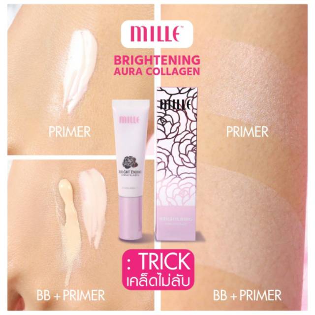 MILLE Brightening Aura Collagen Merveille Beaute Thailand / Primer Base Makeup / Whitening / Wajah