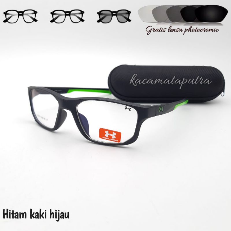 Kacamata Sporty Pria 2233 Lensa Bluray/Photocromic/Blucromic Murah