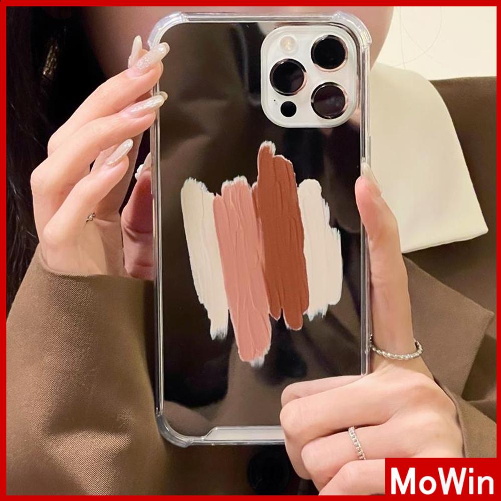 iPhone Case Acrylic HD Mirror Airbag Shockproof Protection Camera Cute Brown Tones Compatible For iPhone 11 iPhone 13 Pro Max iPhone 12 Pro Max iPhone 7 Plus iPhone xr