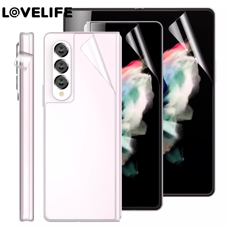 3pcs / set Film Pelindung Layar Hydrogel Anti Jatuh Untuk Samsung Galaxy Z Fold 3