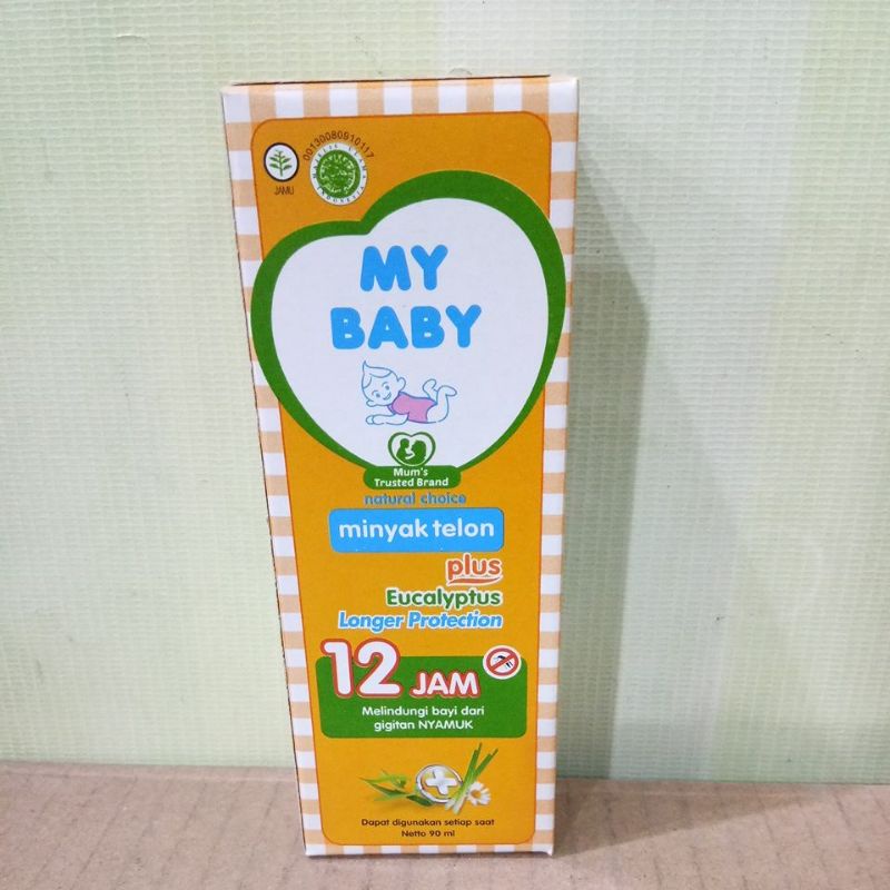 MY BABY MINYAK TELON PLUS EUCAKYPTUS LONGER PROTECTION 12JAM 60ML, 90ML