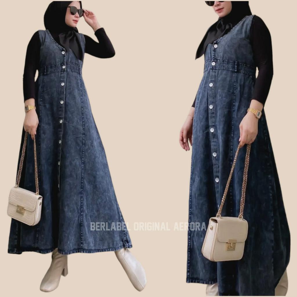 Baju Kodok Overall Overal Dress Jeans Wanita 2023 Motif Premium Ld 110 P 130 Villa Overall Allsize