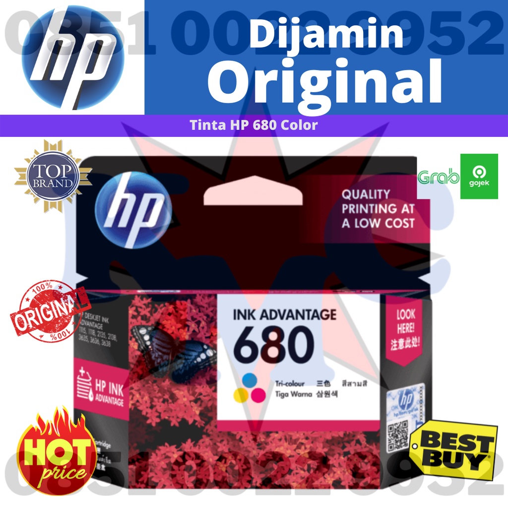 TINTA HP 680 TRI COLOUR ORIGINAL HP680