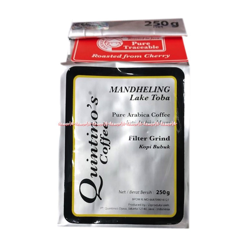 Quintinos Mandheling Lake Toba Kopi Bubuk Sumatera Mandeheling 250gr Quintino Kuintino