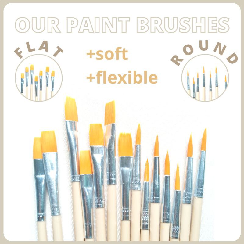 

Paint Brush Kuas Lukis Flat & Round BACA DESKRIPSI