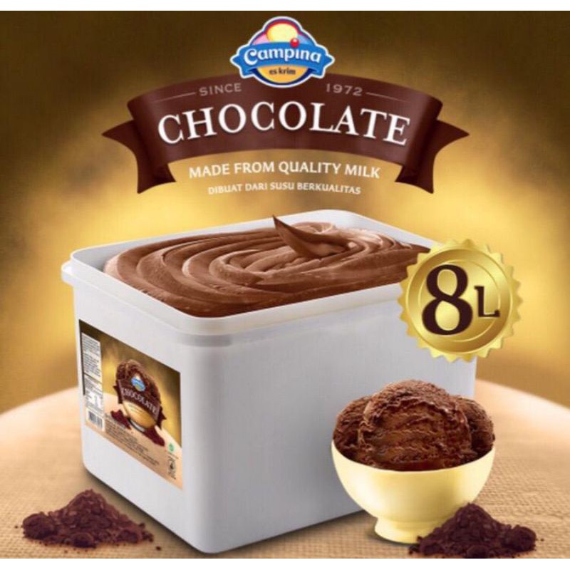 

ice cream campina rasa chocolate 8L