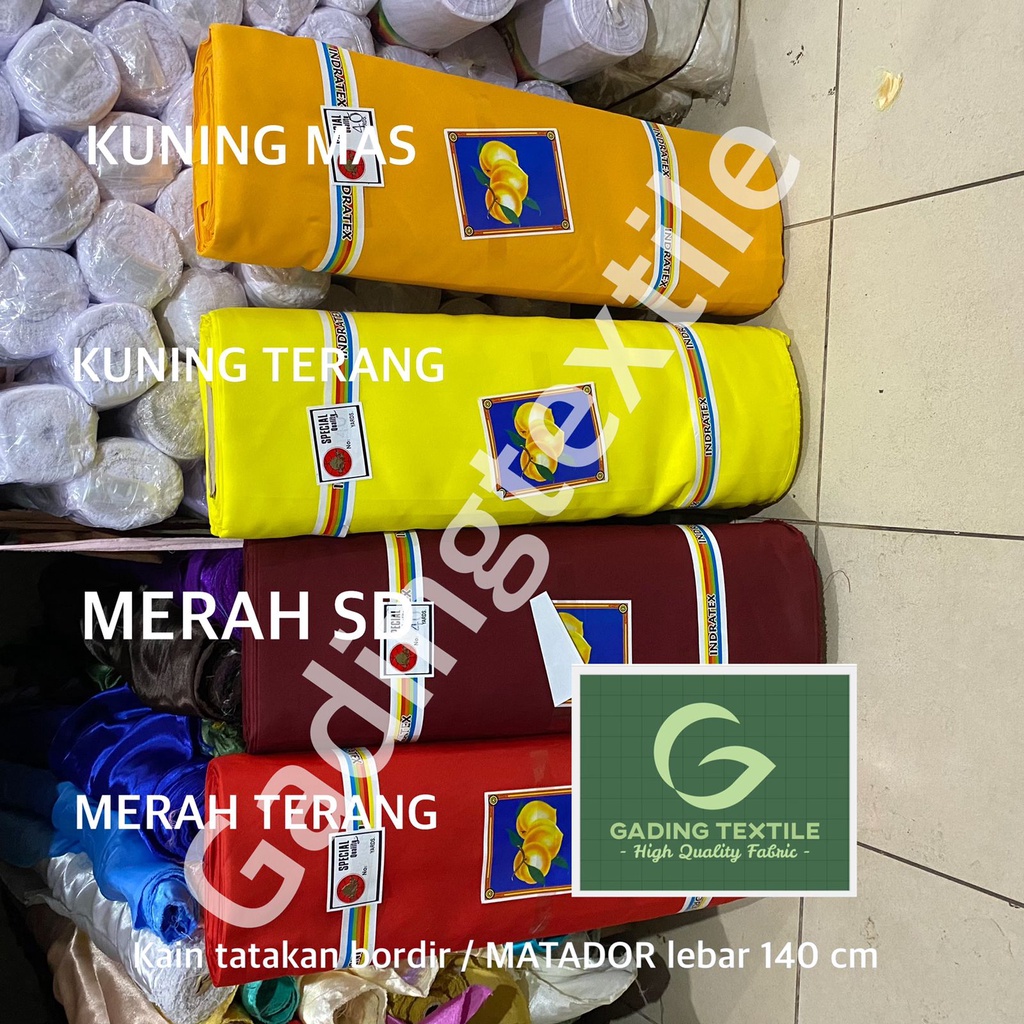 (per 1 yard ) kain SAKURA BORDIR MATADOR cap BUAH PALA alas tatakan bordir bedge bet emblem komputer sabuk karate goddie bag