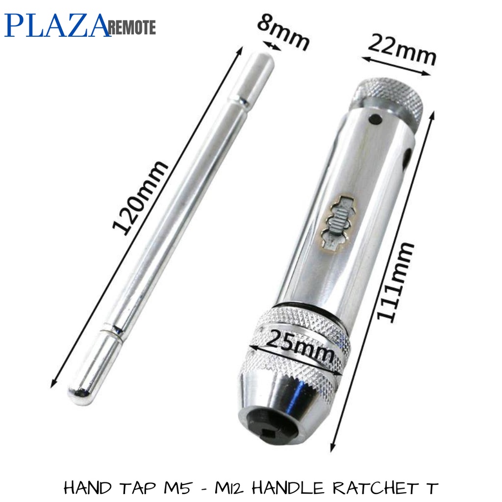 HAND TAP T STANG GAGANG RATCHET ADJUSTABLE TAP WRENCH M3 -M12 PEMBUAT DRAT