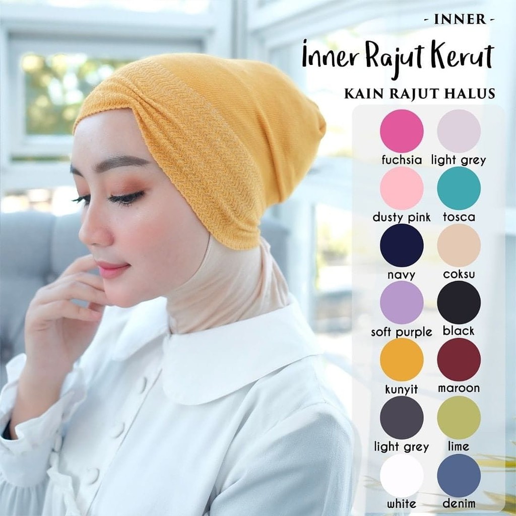 Termurah - Inner Rajut Polos Bahan Rajut Premium Nyaman Dipakai - Bisa Cod