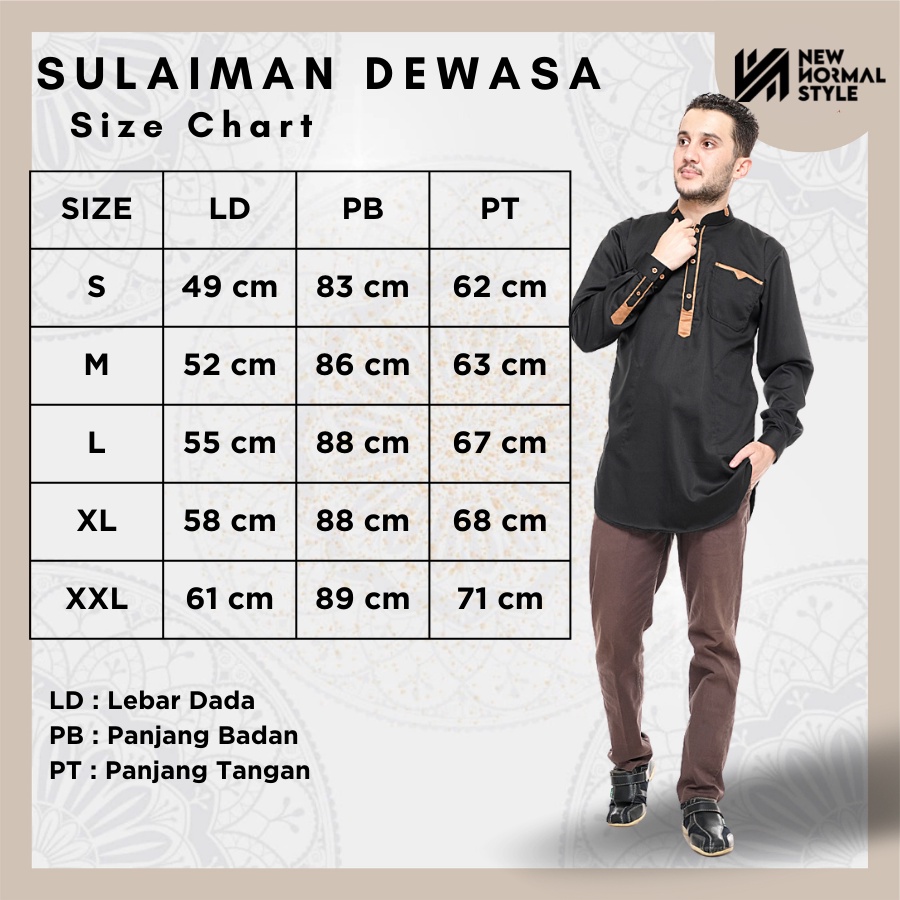 Sulaiman Series Baju Pakaian Kemeja Kemko Koko Kokoh Muslim Kurta Pakistan Pria Laki Cowok Dewasa Lengan Panjang Dewasa Premuim Terbaru 2022