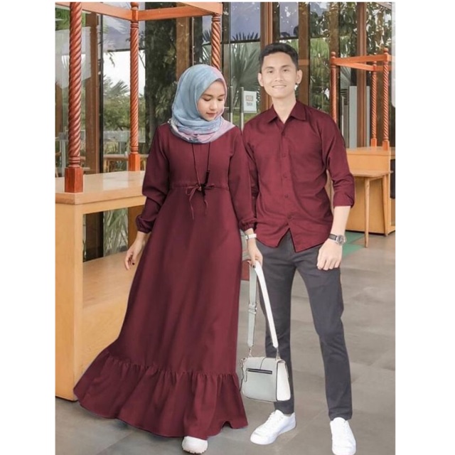 2 wrna ZR Cp mawar / Baju psangan muslim terbaru / baju psangan muslim modern