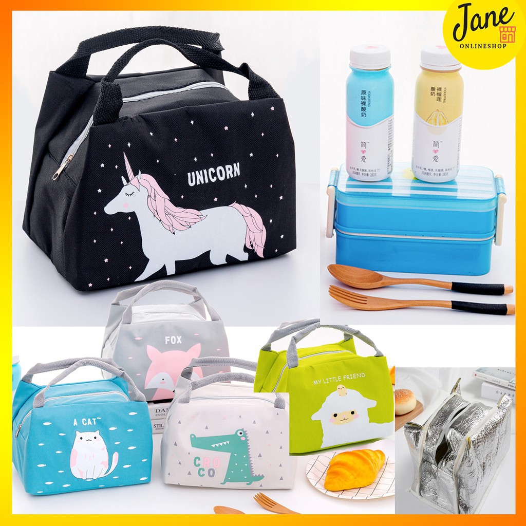 Tas Bekal Anak Tahan Panas Aneka Motif Lucu - Hand Lunch Bag - Tas Bekal Anak Sekolah - Coooler Bag