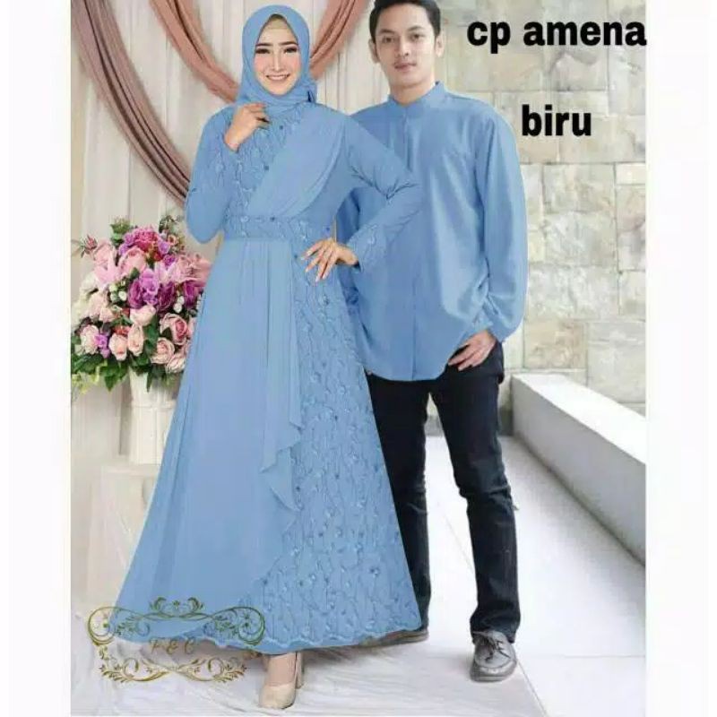 VGN SET COUPLE AMENA / SETELAN COUPLE GAMIS / BAJU COUPLE / GAMIS COUPLE / COUPLE PESTA