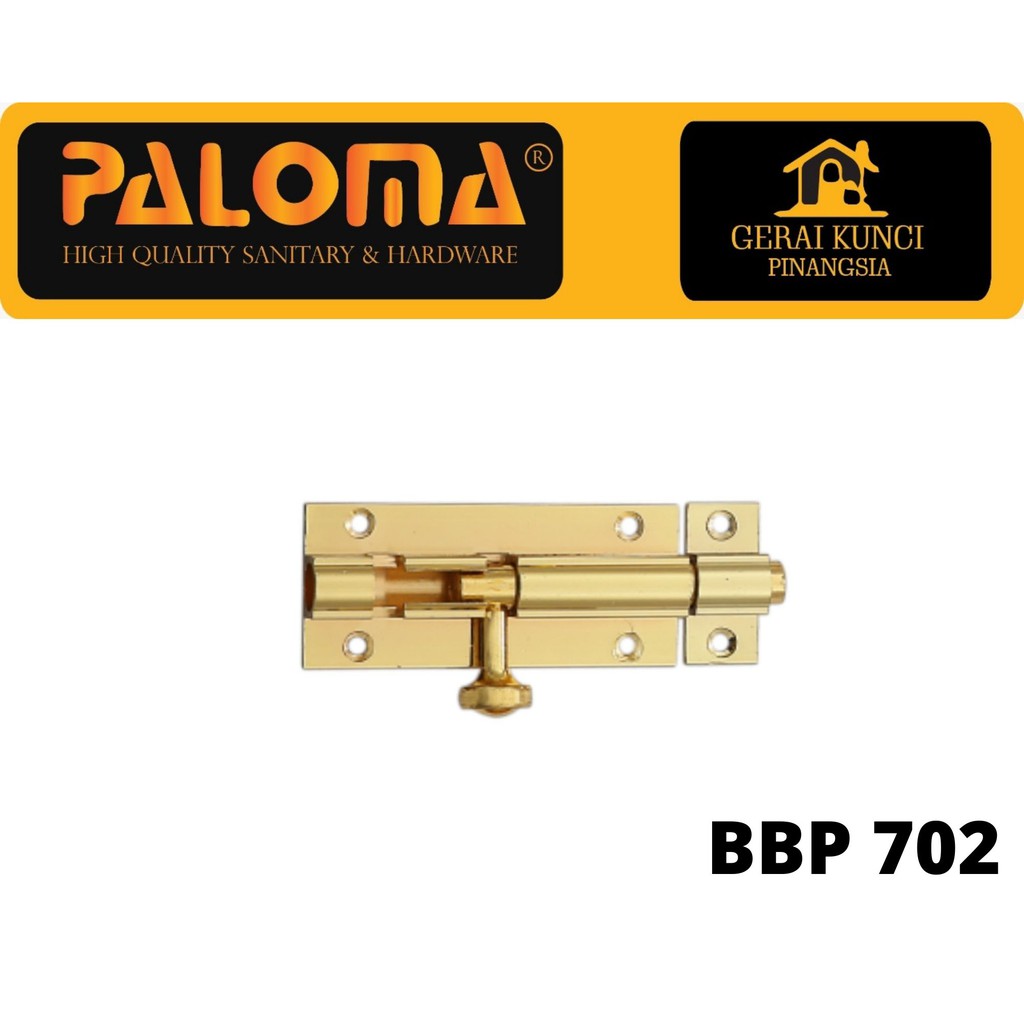 Grendel jendela pintu Paloma BBP 702 Gold