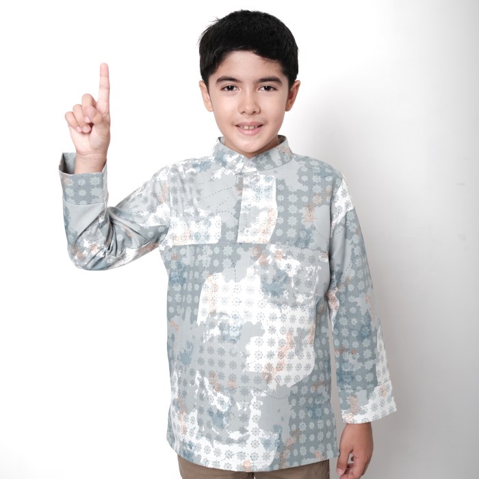 BIA x Isel Fricella - Takha Mint Kemeja Anak - Edisi Denmark Sarimbit - L