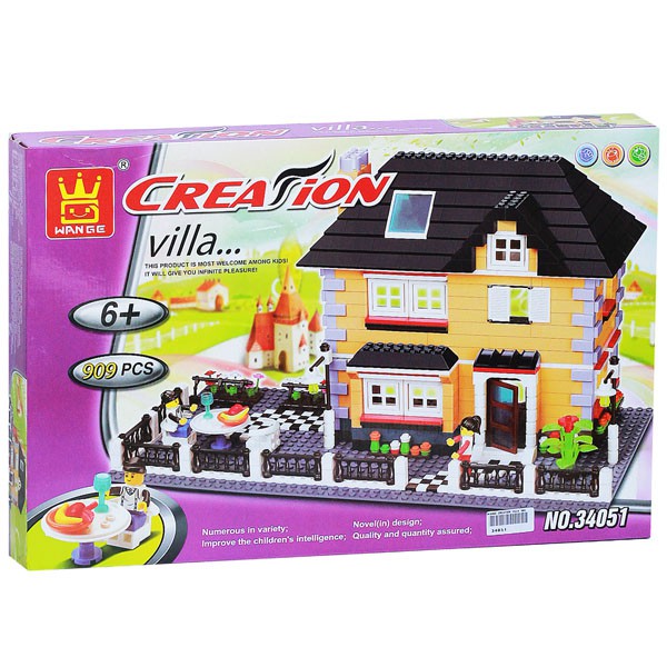 Lego Rumah Gedung Wange Creation Villa 909 Pcs Seri 34051 Aus-0994