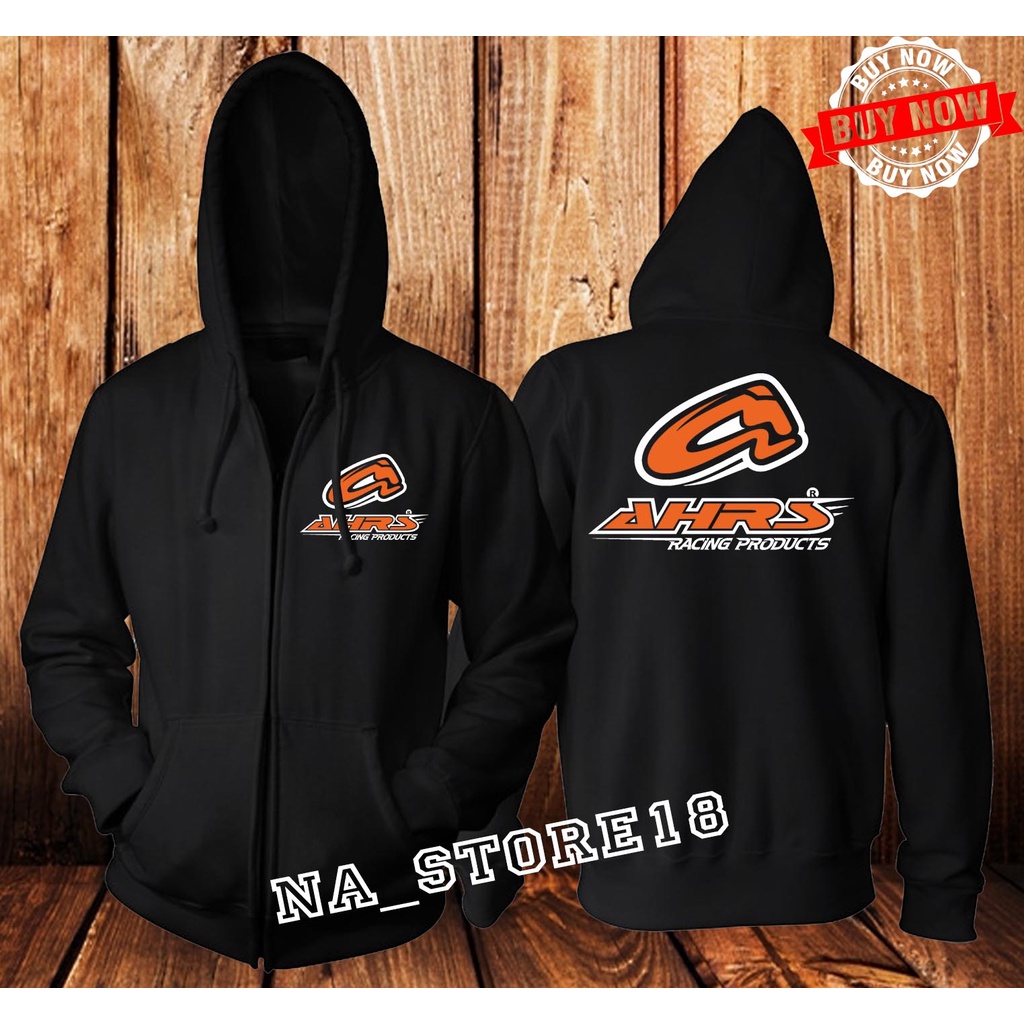 Jaket Sweater Hoodie Zipper AHRS RACING Keren Pria & Wanita