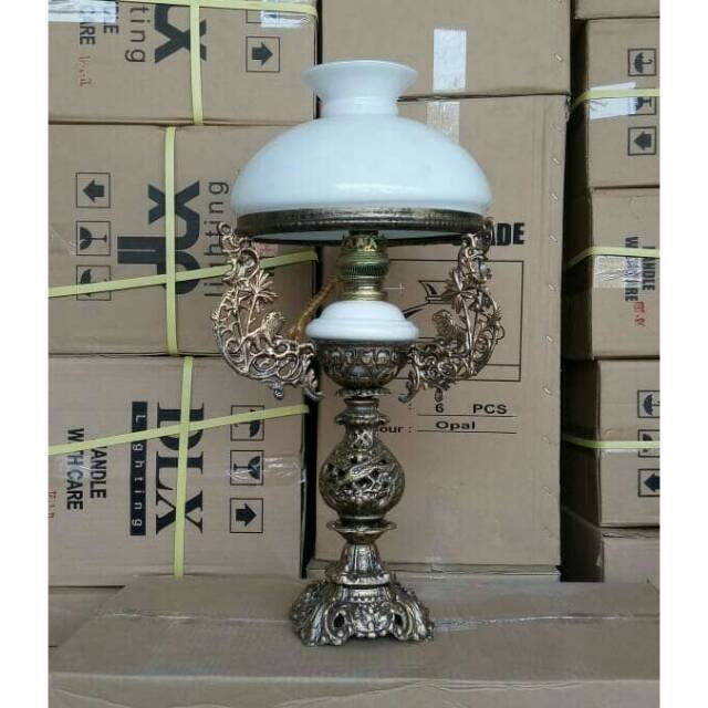 Lampu meja betawi Antik Jawa kuno ring 28cm