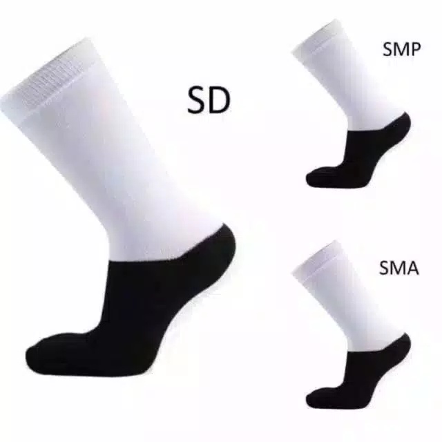 SS - Kaos Kaki Anak Sekolah (Full Hitam / Dasar Hitam) Murah