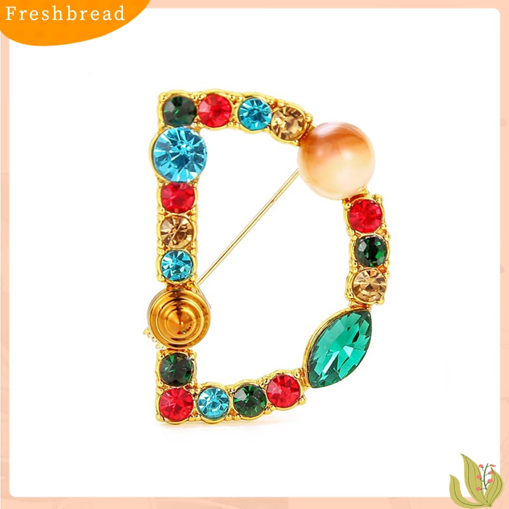 [ TERLARIS]Brooch Exquisite Beautiful Colorful Letter Brooch Pin for Banquet