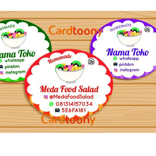 

[PRODUK 0L7R0] Sticker / stiker label toko produk makanan salad buah sayur NRE