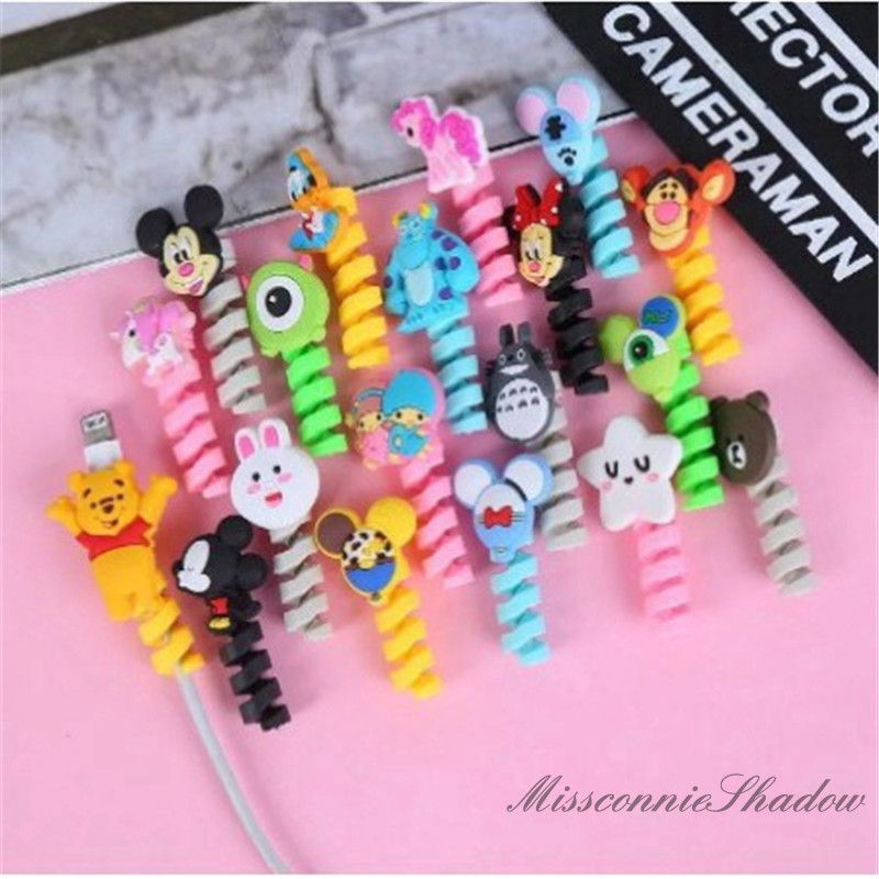 Cover Pelindung Kabel Charger Motif Kartun Lucu