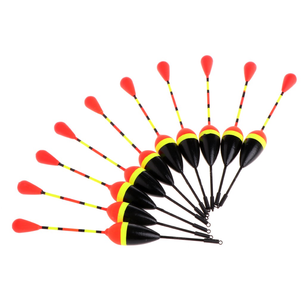10Pcs Pelampung Pancing Ikan Carp Vertikal 8 # 1.2g