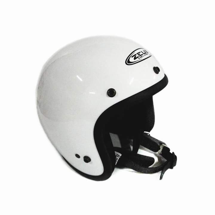 Helm Zeus Retro ZS 385C Putih Glossy White