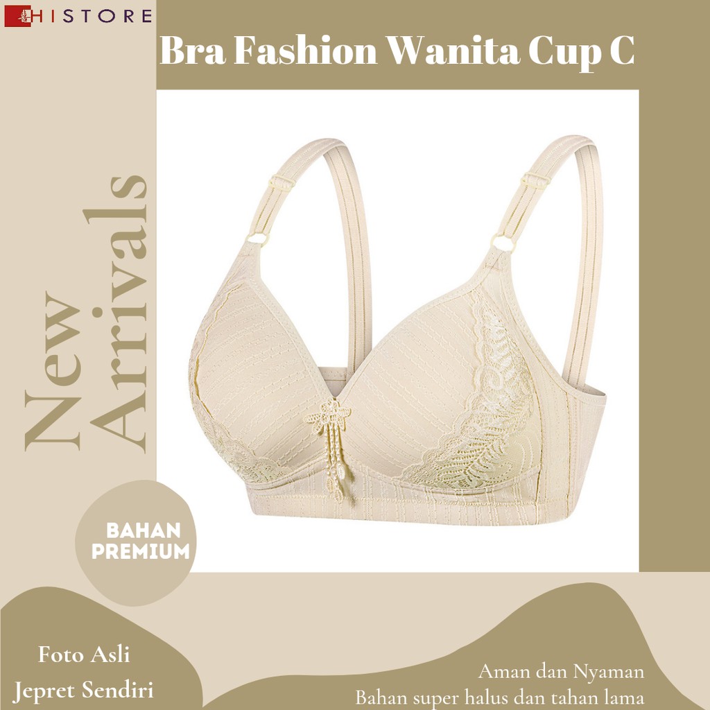 [HI] Bra BH JUMBO CUP C Fashion Wanita Bra wanita Premium  Busa Tipis Tanpa Kawat Sangat Nyaman 2024