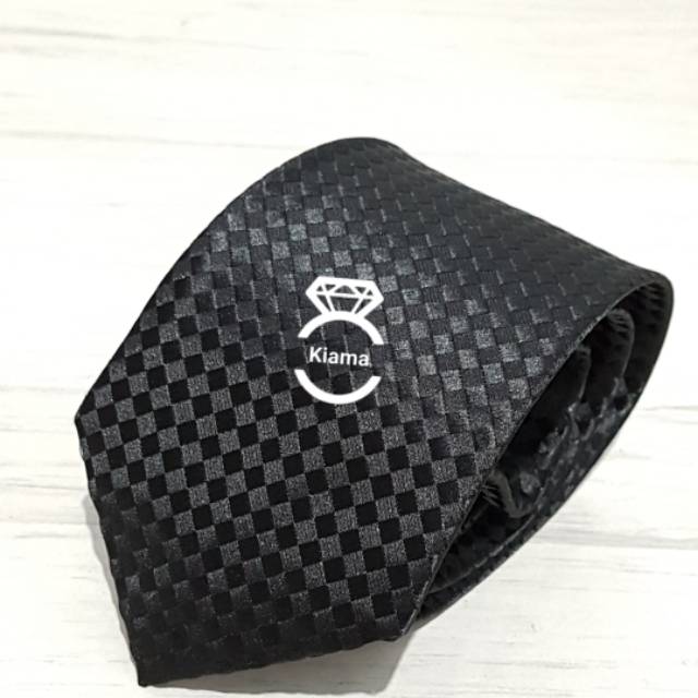 Tie Long tie Dasi Hitam Motif Kotak