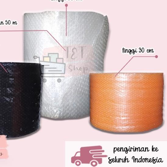 

✧ Bubble Wrap Roll 60 cm x 50 m BERKUALITAS - Hitam, Medium ۝